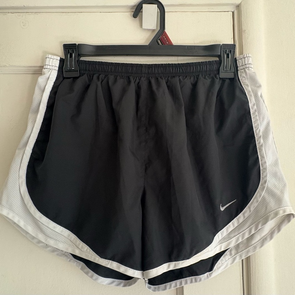 Nike White and Black Athletic Shorts - Picture 1 of 4